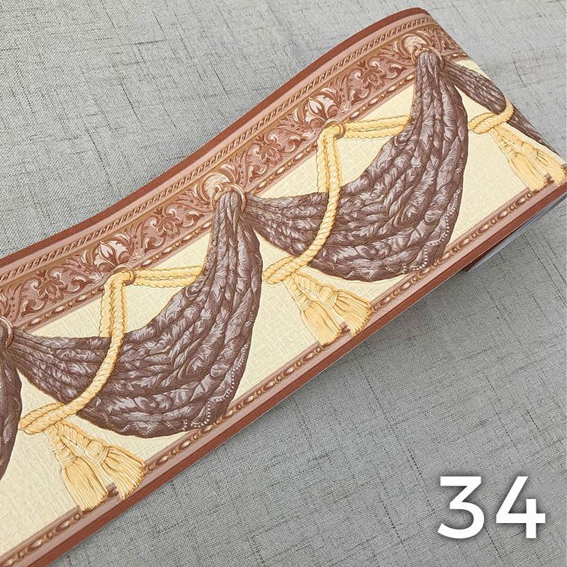 5M ПВХ самоклеящиеся наклейки на плинтус, цветочные наклейки на талию, водонепроницаемые 3D настенные бордюры для ванной комнаты, декор