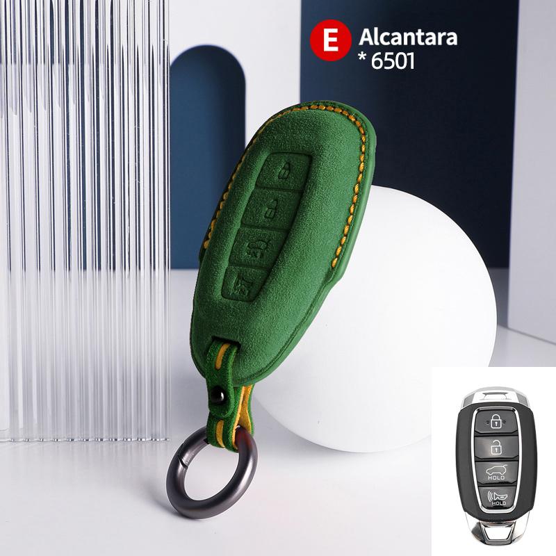 Чехол для автомобильного ключа для Hyundai I30 Tucson Kona Encino Solaris Azera Grandeur Ig Accent Santa Fe Palisade Замшевый Чехол Оболочка Брелок