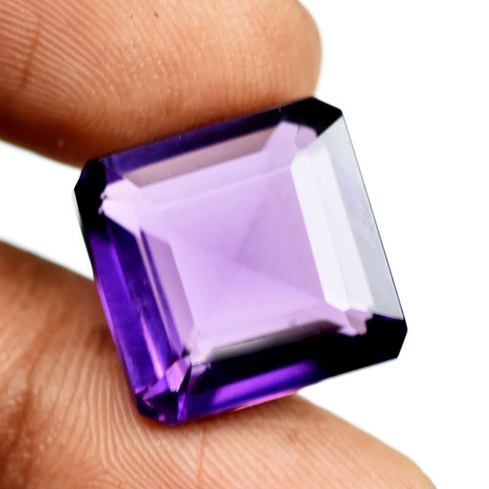 Natural Purple Tanzanite Loose Gemstone Quality Square Cut 12.95 ct for Jewelry Making and Crafts