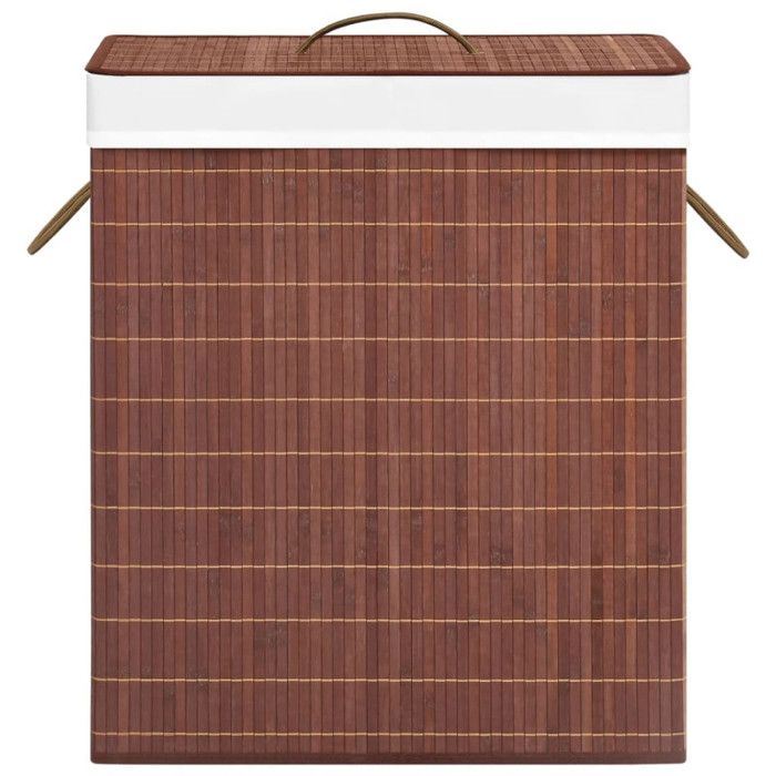 VidaXL Laundry Basket with 2 Sections Brown Bamboo 100 L 320748