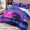 Custom Name Text 3Pcs Bedding Set Alien Xenomorph Duvet Cover And Two Pillowcases