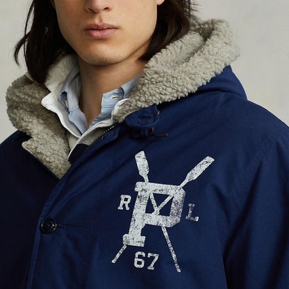 Polo Ralph Lauren Ss22 Solid Color Logo Single-Breasted Hooded Jacket Men Jackets Blue MNPOOTW16020810-400