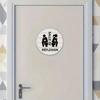 Металлическое Настенное Искусство Универсальный Знак Туалета Круглая Алюминиевая Табличка HD Печать Водонепроницаемый Декор для Ванной