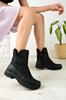 Women Modern Stylish Fashion Boots Boots Faux Leather Thermal Wool Snow Boots