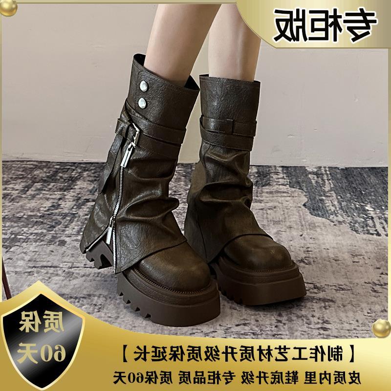 Короткие ботинки, ботинки Martin на толстой подошве в британском стиле, брюки-трубы, укороченные на осень и зиму, новые маленькие ботинки, женская мода и комфорт