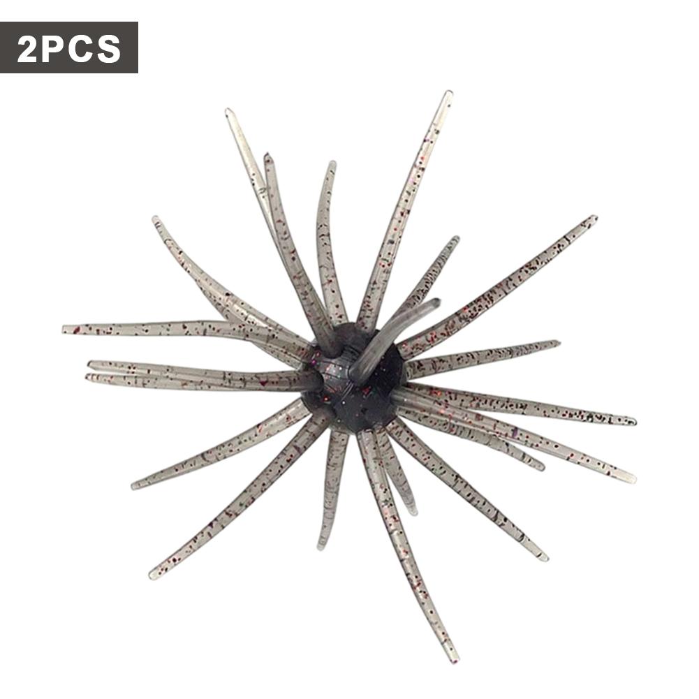 2PCS 8.7G TPE Fishing Lure Simulated Sea Urchin Lures Soft Silicone For Bream Pike Sea Bass Tilapia Gears Mandarin Winter Biats