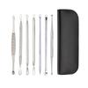 Rose Gold Stainless Steel Blackhead Remover & Pimple Extractor Set - Four-Piece Double-Ended Makeup Kit