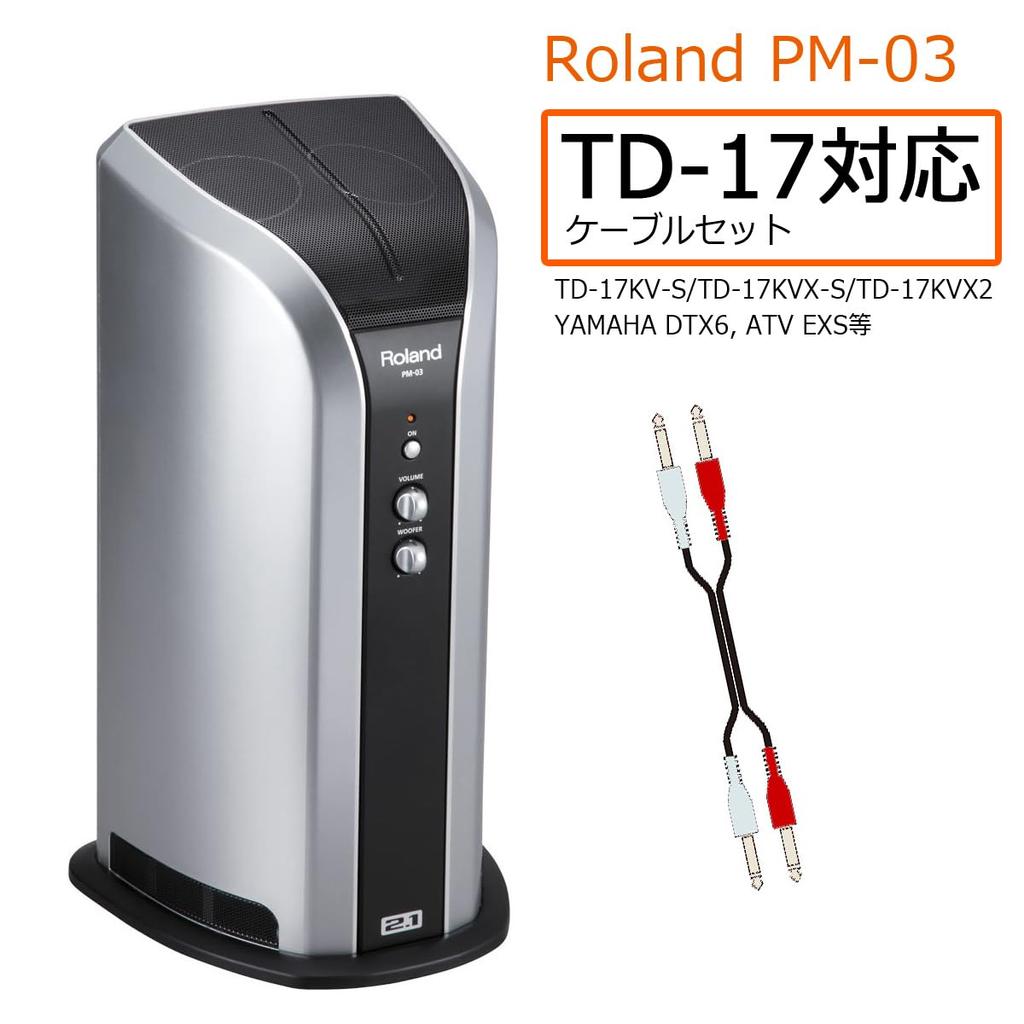 Подключение динамика персонального монитора Roland Electronic drum, стандартный монофонический штекер x 2, комплект кабелей PM-03