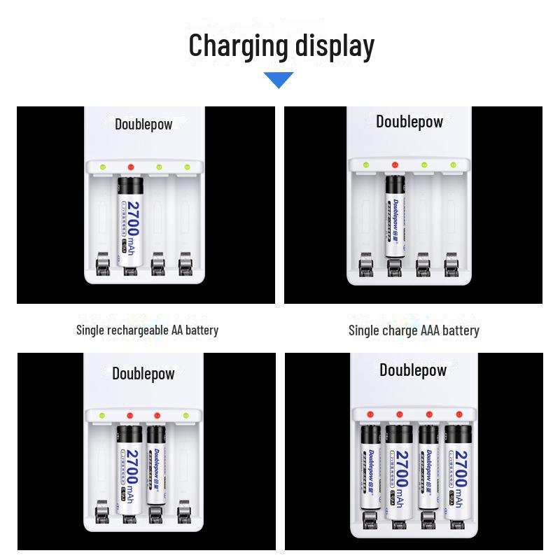 5-й комплект зарядного устройства для аккумулятора: В комплект входит интеллектуальное зарядное устройство и 4 аккумуляторные батареи.