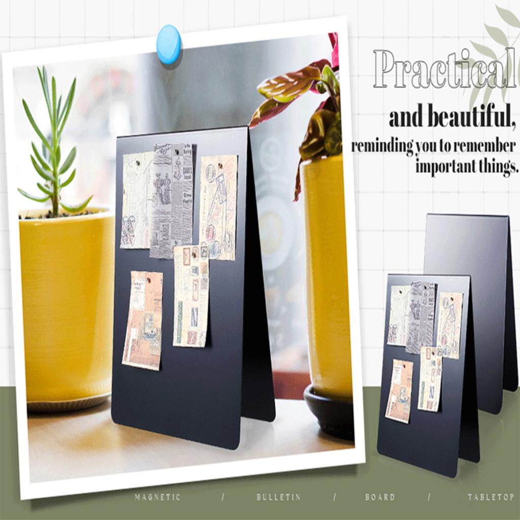 Desktop Magnetic Bulletin Board Freestanding Metal Easel Memo Board For Desktop Home Offices Decoration