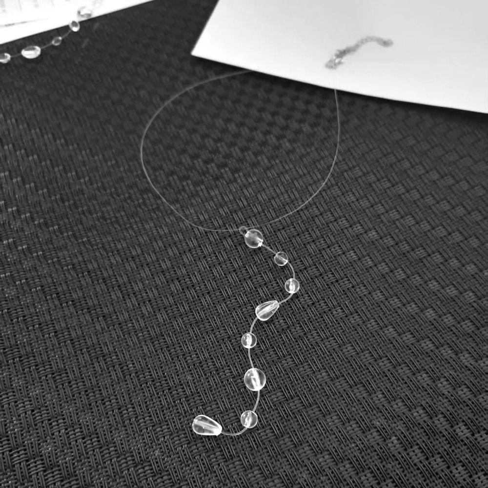 Crystal Dewdrop Earrings Transparent Dew Rain Earrings Dewdrop Necklace Wedding Party