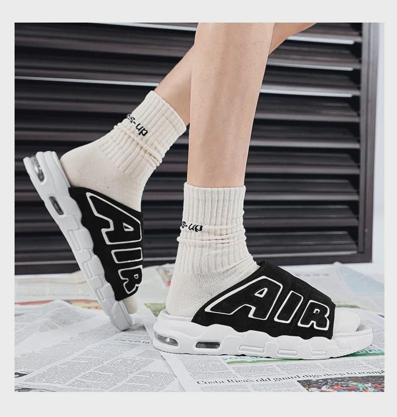 Мужские модные уличные спортивные тапочки большого размера в корейском стиле