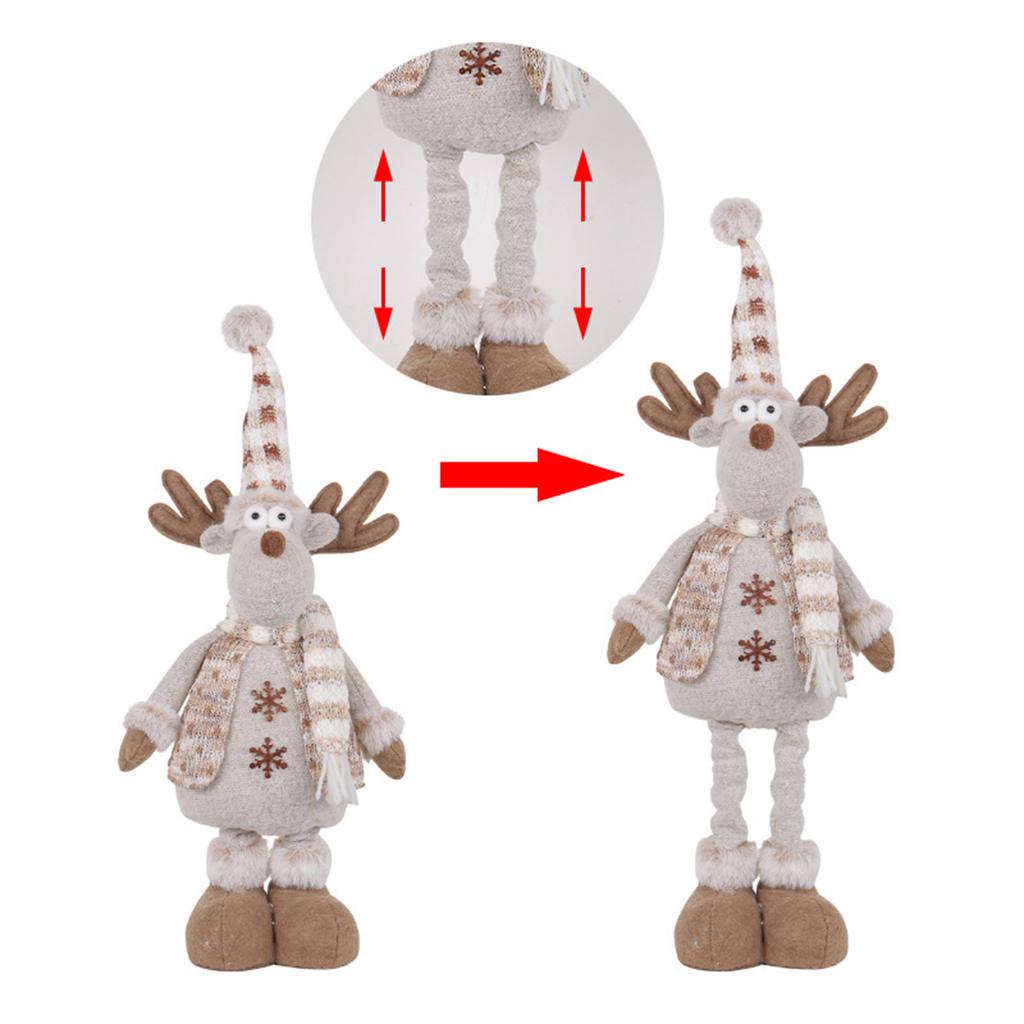 Christmas Gnome Reindeer Ornament Tiered Tray Decor for Xmas Festival Party Kitchen Dining Table Decoration
