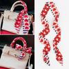 120cm Striped Love Double-layer Simulation Silk Scarf Twill Scarf Small Neck Scarf Tied Hand Small Ribbon Tied Bag Silk Scarf