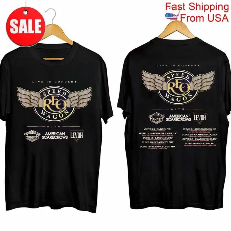 Новая футболка Reo Speedwagon 2024 Тур Для Фанатов S 5XL