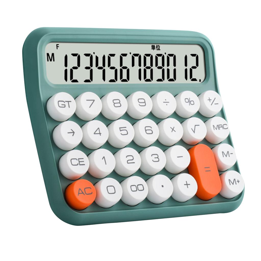 12 Digit Calculator Large LCD Display Big Button Standard Mechanical Switch Calculator for Office Sc