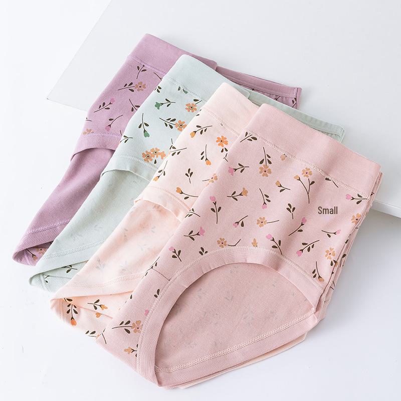 Women's Pure Cotton High Waist Underwear for Middle-Aged and Elderly Women. Ideal for Plus Sizes and Grandmas.