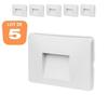Set of 5 VEKTAB3 Square White LED Wall Spotlights 3W 3000K IP65