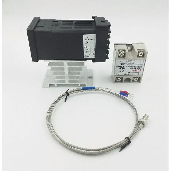 REX-C100 Digital PID Thermostat Temperature Controller digital REX-C100 40A SSR Relay/K Thermocouple Probe/heat sink