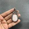 Pink Opal Copper Pendant Copper Wire Wrapped Gemstone Pendant ,Copper Jewelry,Designer Pendant,Gift For Her,Mother Gift For Her,Opal Pendant