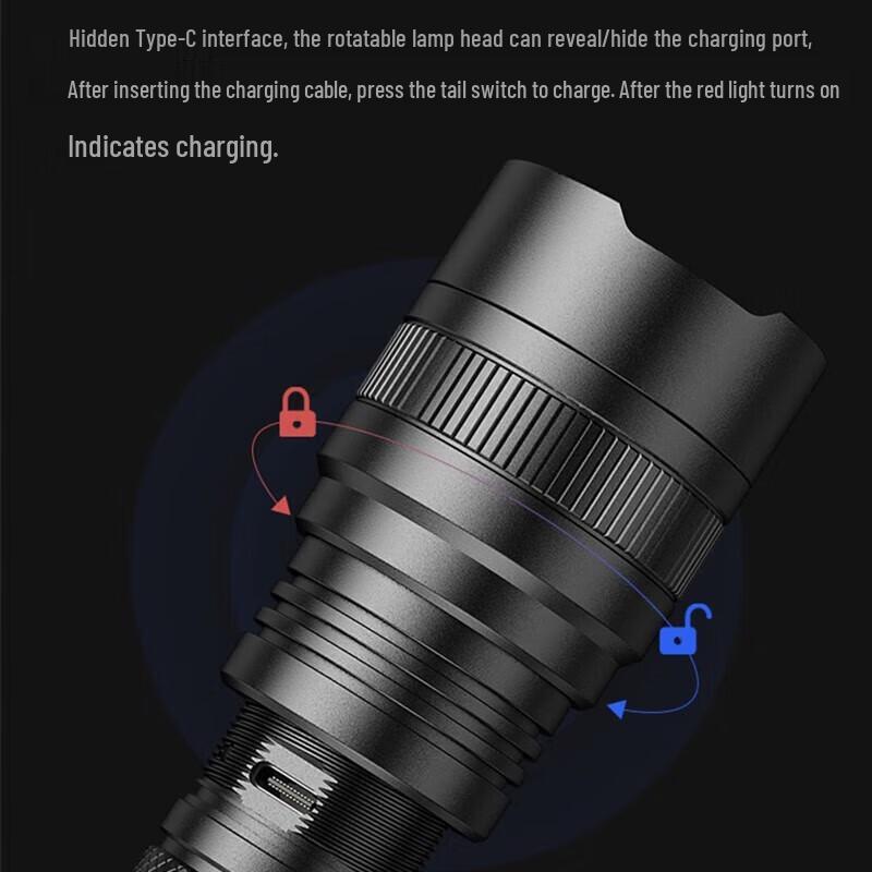 Сверхяркий перезаряжаемый светодиодный фонарь Shenhuo C8-P
