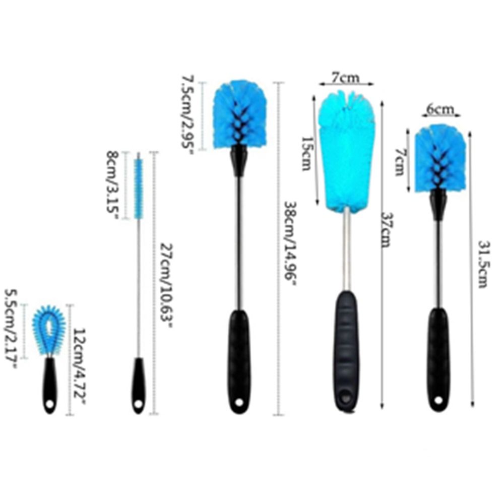 Stainless Steel Water Bottle Cleaning Brush Set Nylon Long Handle Bottle Cleaner Set Straw