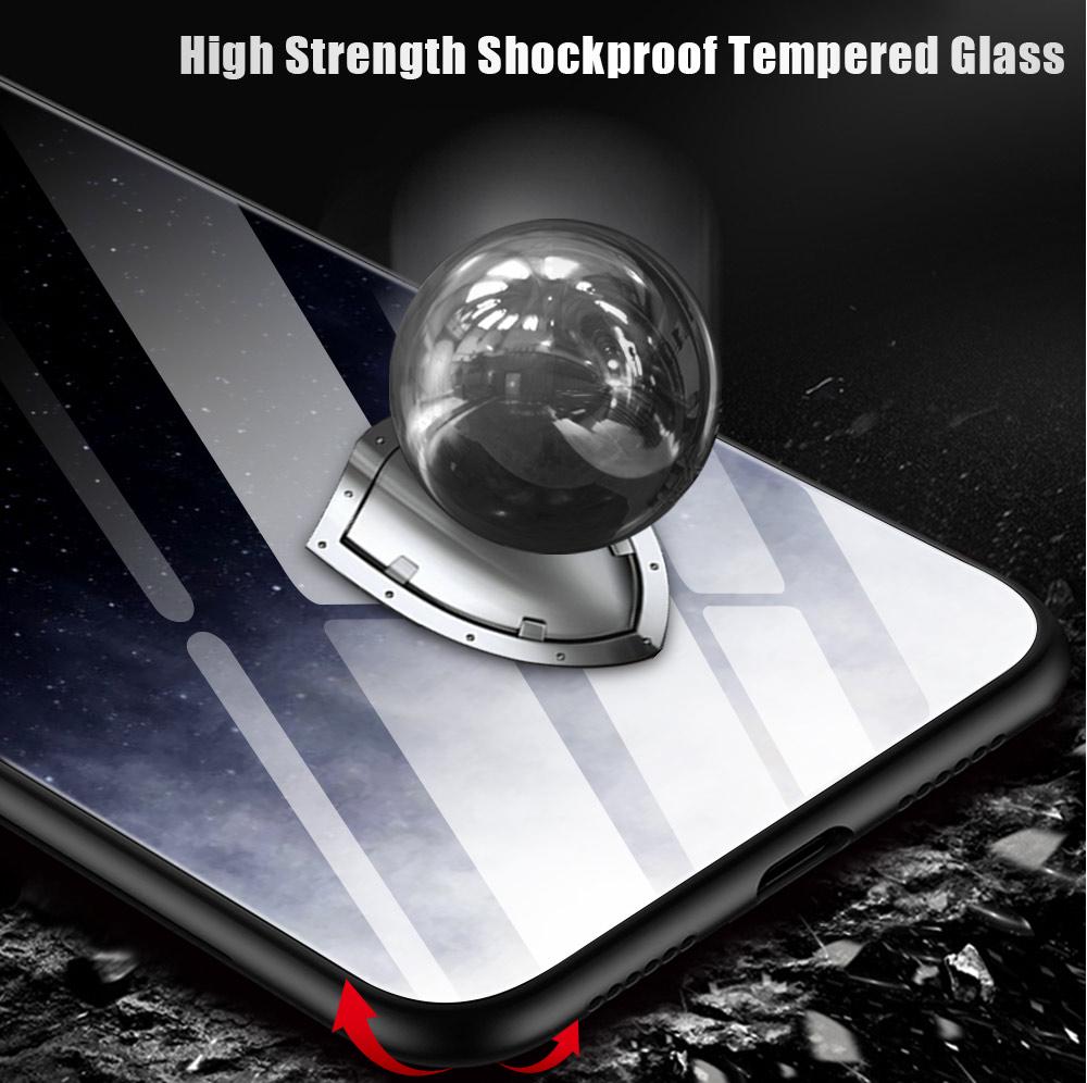 Для Samsung A15 A35 A55 A73 S24 Xiaomi 13T 12T 11T Redmi Note 13 Pro 12 11 Pro 12S iPhone 16 модный чехол из закаленного стекла Aurora Galaxy Space Starry