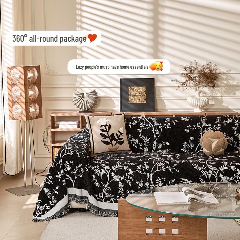 Французский Ретро Чехол на диван из шенилла - Универсальная защита от царапин кошек для четырех сезонов