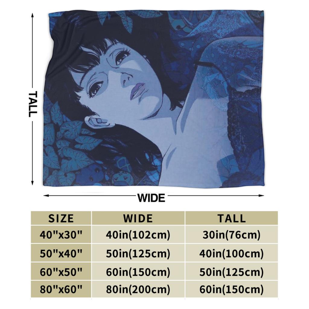 Perfect Blue Blankets Flannel Textile Decor Anime Multifunction Lightweight Thin Throw Blankets for Sofa Car Piece