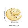 Gold Snack Plate Creative Crafts Display Moon Design Decorative Metal Pallet Handmade Storage Tray Fruit Cake Festival Supplies