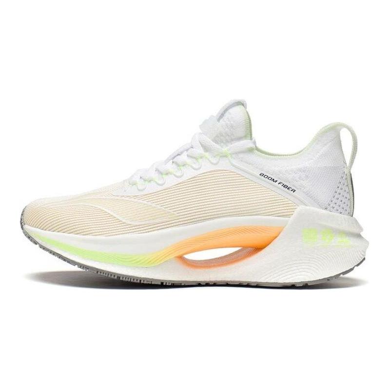 Li-Ning Основные удобные минималистичные прочные дышащие низкие кроссовки для бега женские кроссовки белые желтые ARRT008-2