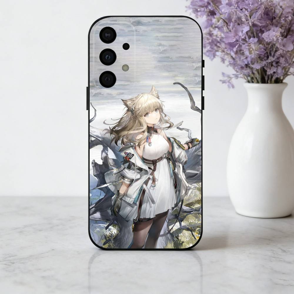 A-Arknight-T E-Enfield G-Game Черный Чехол-Ракушка для Телефона Samsung Galaxy A73,A72,A71,A70,A53,A52,A51,Мягкое Черное Силиконовое Покрытие