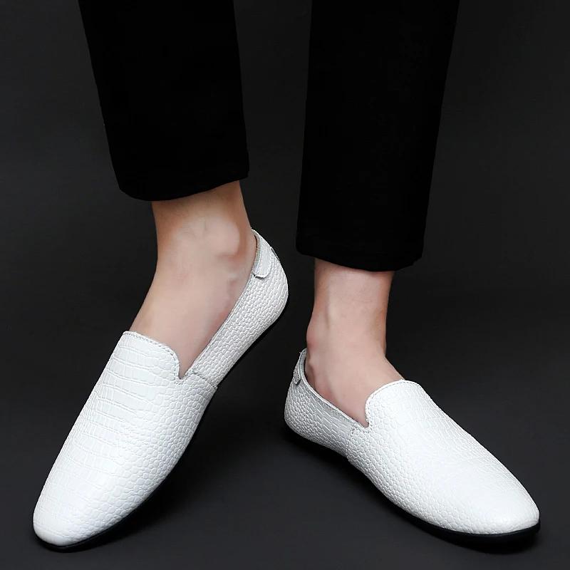 Мужская обувь из натуральной кожи, мягкие мокасины, лоферы, модные брендовые туфли на плоской подошве, удобные туфли для вождения, мужские мокасины