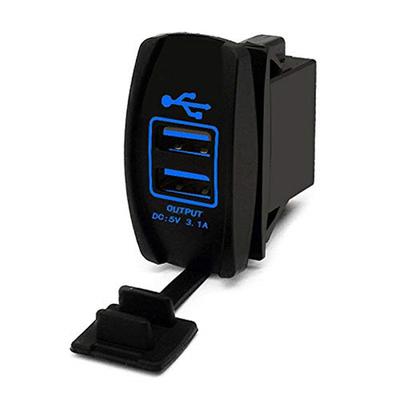 12-24В 3.1А Двойной Светодиодный USB Автомобильный Автомобильный Источник Питания Зарядное Устройство Порт Разъем Водонепроницаемый