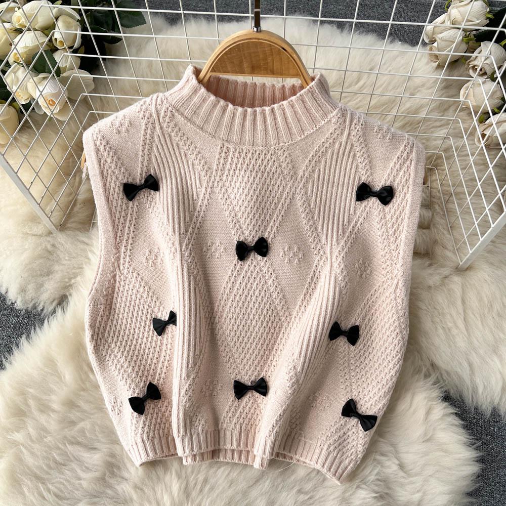 Женское трикотажное платье с нерегулярной сетчатой ​​строчкой, короткий свитер с небольшим благовонием, жилет, осенне-зимний костюм из двух предметов