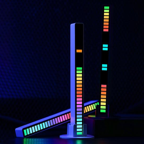 RGB лампа, музыкальный ритм, звукосниматель, несколько режимов, 5 скоростей, работа от батареи, настольная лампа управления звуком, окружающее освещение