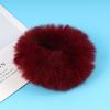 Scrunchies Fur Hair Ties Fuzzy Fur Band Rope Wristband Ring Ponytail Holder Accessories for Women Girls Multi-colored