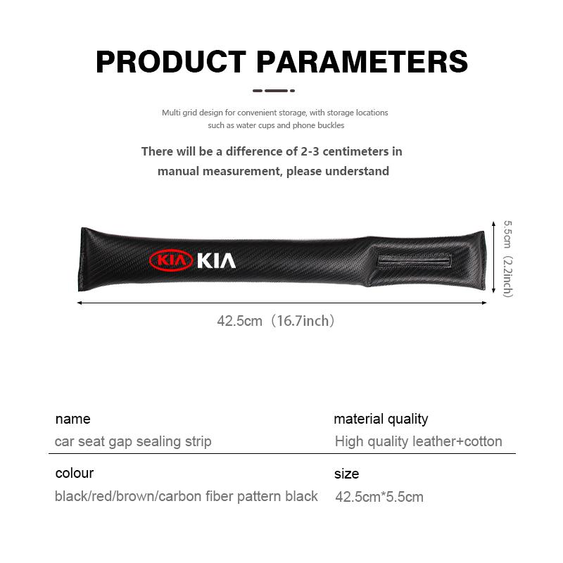 JRIH3 Car Seat Gap Plug Seam Filling Anti-Leakage Seat Side Slot Strip Pads For KIA Ceed Sportage Rio K5 K2 Optima Cerato Venga Sedona