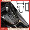 3Pcs Car Gear Shift Panel Cover for Ford Focus 3 MK3 2015 - 2018 AC Button Control Panel Trim Water Cup Sticker
