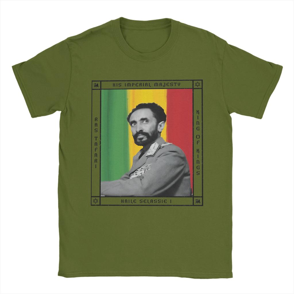 Awesome His Imperial Majesty Haile Selassie I King Of Kings TShirts for Unisex Crewneck T Shirts Short Sleeve Tees Clothing