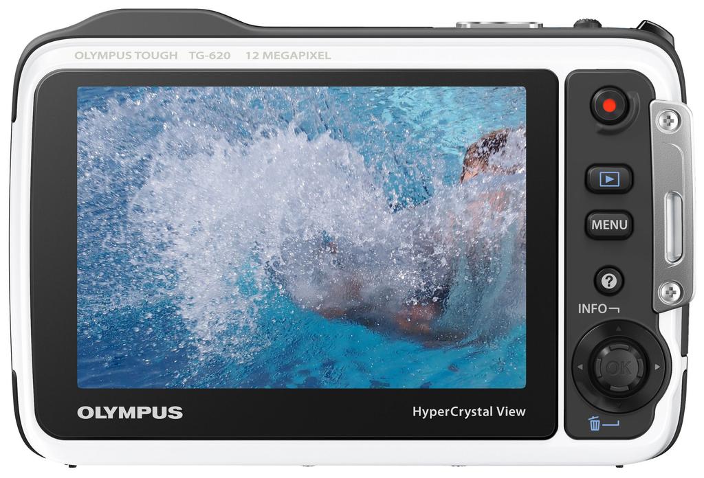 OLYMPUS Digital Camera 12 Million Pixels 5m Waterproof CMOS Wide Angle 28mm White WHT TG-620 Back-illuminated TG-620