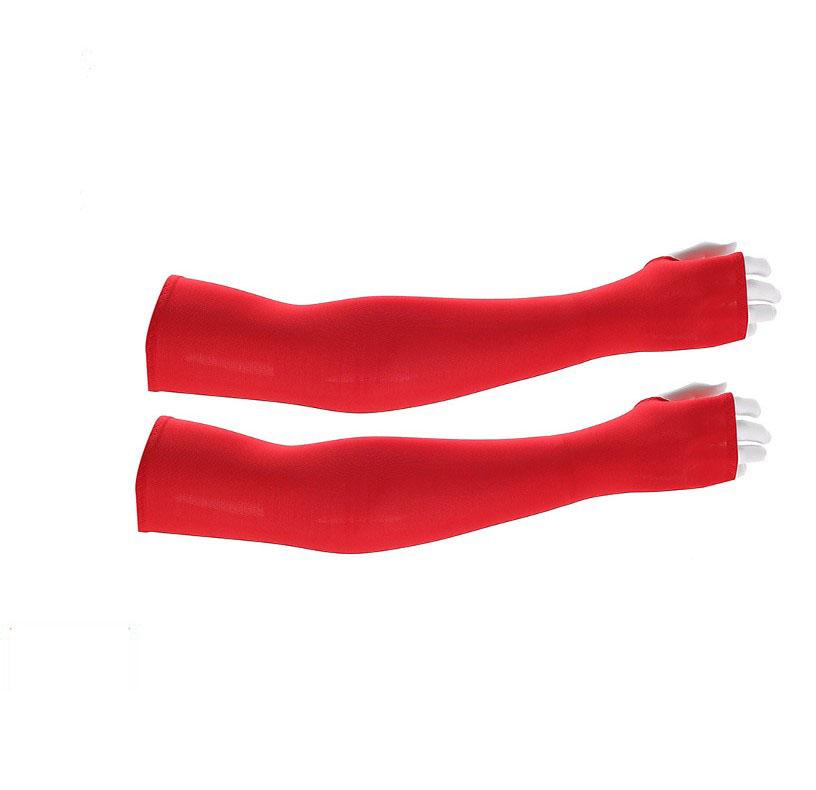 Adult's Cooling Arm Sleeves Long Fingerless Gloves Anti-Slip Sun Protection Arm Sleeves