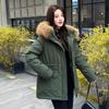 Casual winter tooling cotton clothes women's extra thick cotton big fur collar hooded pie overcome simple and generous, suitable for multi-region