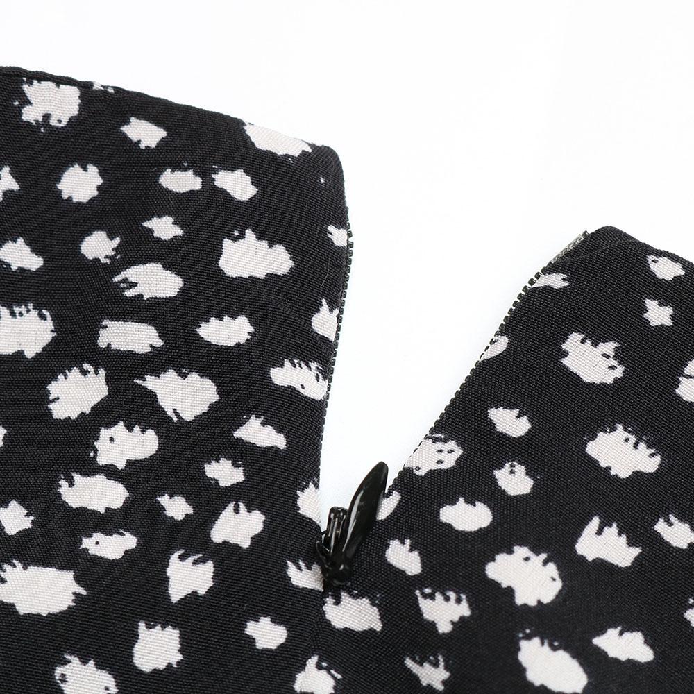 Летнее платье с принтом, женское трапециевидное повседневное хлопковое платье с рукавами-бабочками и длинными рукавами с отложным воротником до середины икры