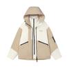 Original Series Woven Hooded Long Sleeve Jacket Down Coat Women Jacket Khaki F11W449704FLK