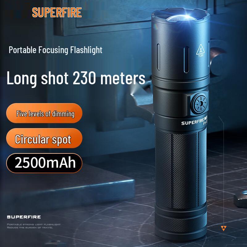 SupFire F1-T Zoomable Rechargeable LED Flashlight