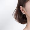Hollow Love Ear Clips Женская корейская версия Одна пара ушных линий Оригинальные японские и корейские милые студенческие серьги-клипсы в форме сердца