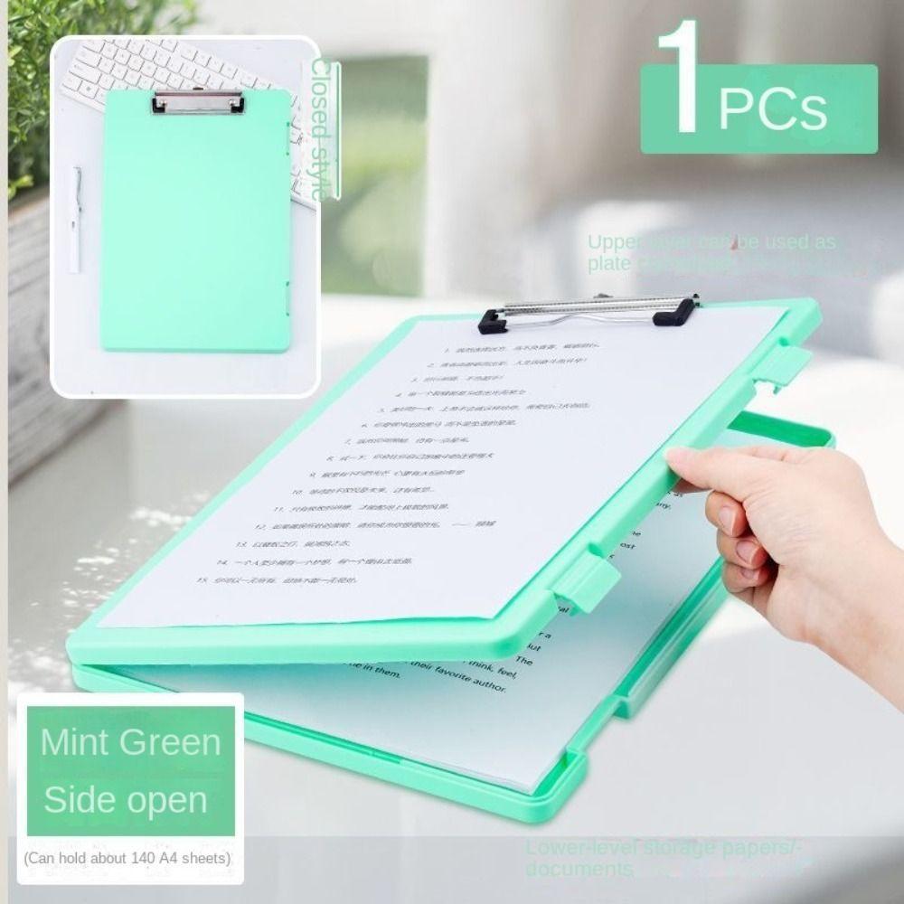 Multi-function File Splint Storage Box Writing Board Side Opening Clasps Folder School Stationery