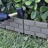 Садовый газонный бордюр Ограждение Уличные бордюры под кирпич и камень Без копания Соединяющиеся Ландшафтные бордюры Декоративные ландшафтные наборы Пластик 5 шт. (Серый-5шт)