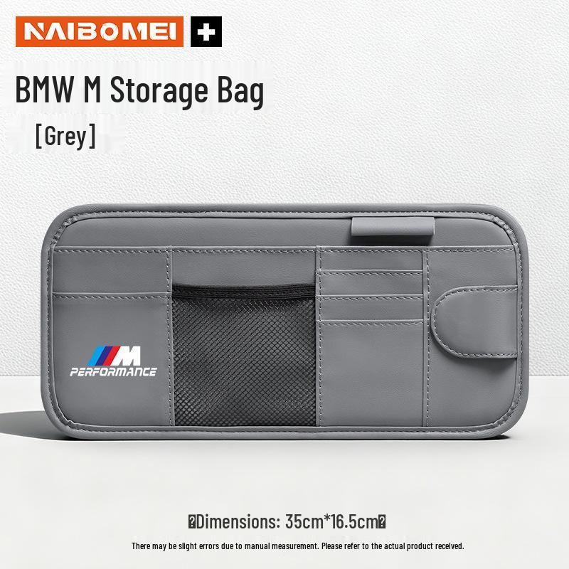 BMW Car Sunglasses Clips & Sun Visor Storage Bags for 1, 3, 5, 6, 7 Series, X1, X3, X4, X5, X6